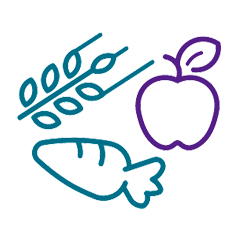 Fruit, vegetables and wholegrains